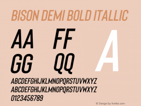 Bison Demi Bold Itallic 1.007图片样张