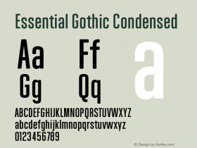 Essential Gothic Condensed Version 1.600图片样张