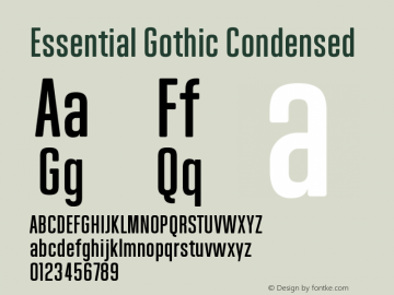 Essential Gothic Condensed Version 1.600图片样张