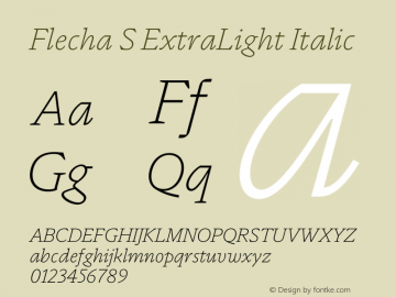 Flecha S ExtraLight Italic Version 2.001 | w-rip DC20200410图片样张