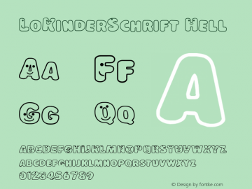 LoKinderSchrift Hell 1.0 Wed May 11 19:03:21 1994  Kernus: V2.0图片样张