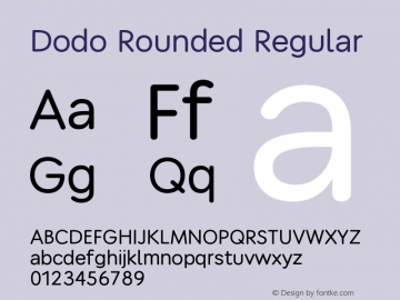 Dodo Rounded Version 1.245图片样张