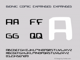 Bionic Comic Expanded Expanded 1 Font Sample