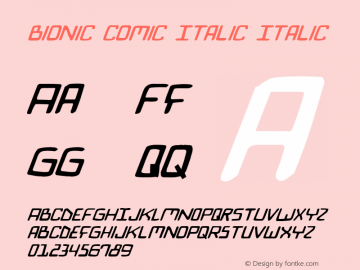 Bionic Comic Italic Italic 2图片样张