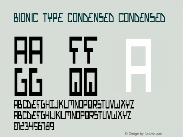 Bionic Type Condensed Condensed 1图片样张