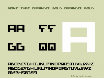 Bionic Type Expanded Bold Expanded Bold 1图片样张