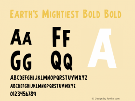 Earth's Mightiest Bold Bold 1 Font Sample