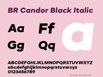 BR Candor Black Italic 1.000图片样张