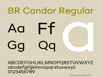 BR Candor 1.000 Font Sample