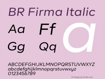 BR Firma Italic 1.001图片样张