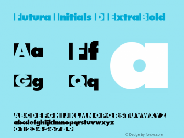 Futura Initials D ExtraBold 1.00 Font Sample