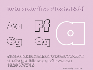 Futura Outline P ExtraBold 1.00图片样张