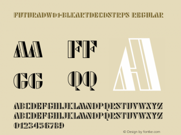 Futura D W01 BlkArtDecoStripes Version 1.00 Font Sample