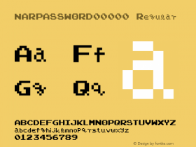 NARPASSWORD00000 Regular v2.75 - (( xero harrison - http://fontvir.us )) Font Sample