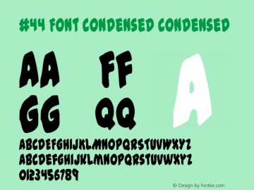 #44 Font Condensed Condensed 2图片样张