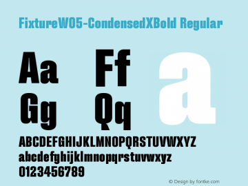 Fixture W05 Condensed ExtraBold Version 1.00图片样张