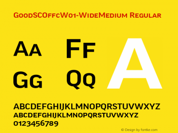 Good SC Offc W01 Wide Medium Version 7.504 Font Sample