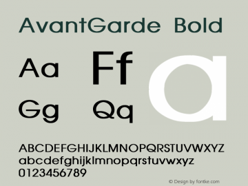 AvantGarde Bold Converted from D:\FONTTEMP\AVANTGAR.BF1 by ALLTYPE图片样张