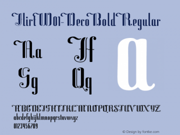 Flirt W01 Deco Bold Version 1.00 Font Sample