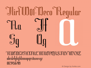 Flirt W01 Deco Version 1.00 Font Sample