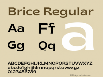 Brice 1.000 Font Sample