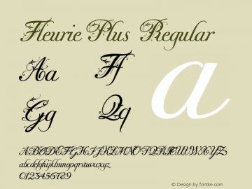 FleuriePlus W05 Regular Version 4.10 Font Sample