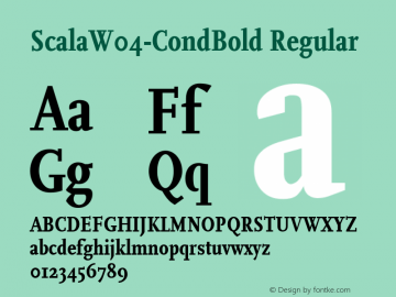 Scala W04 Cond Bold Version 7.60图片样张