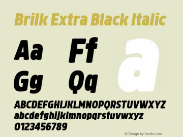 Brilk Extra Black Italic 1.000图片样张