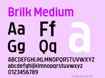 Brilk Medium 1.000图片样张