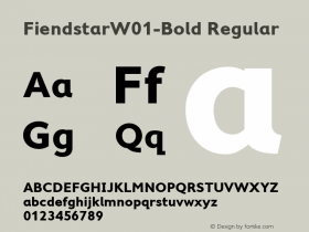 Fiendstar W01 Bold Version 1.10 Font Sample