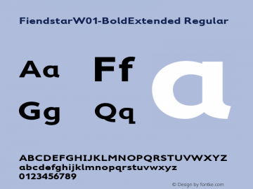 Fiendstar W01 Bold Extended Version 1.10 Font Sample