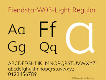 Fiendstar W03 Light Version 1.10 Font Sample