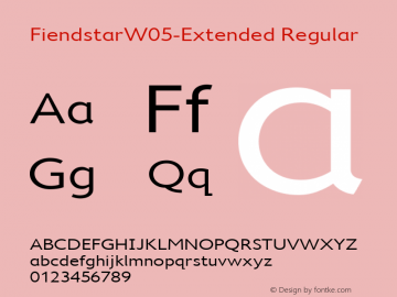 Fiendstar W05 Extended Version 1.10 Font Sample