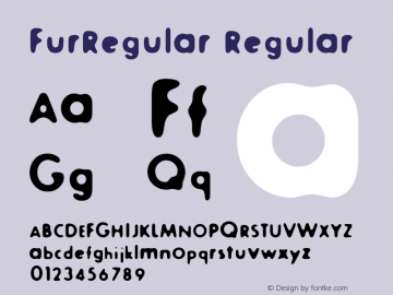 FurRegular W05 Regular Version 4.10 Font Sample