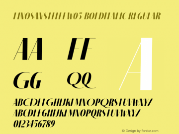 Fino Sans Title W05 Bold Italic Version 1.12 Font Sample