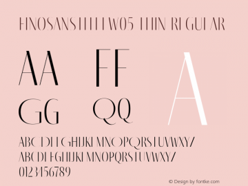 Fino Sans Title W05 Thin Version 1.12 Font Sample