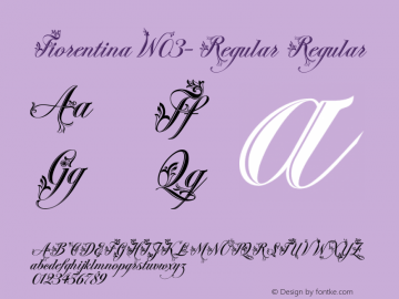 Fiorentina W03 Regular Version 1.10 Font Sample