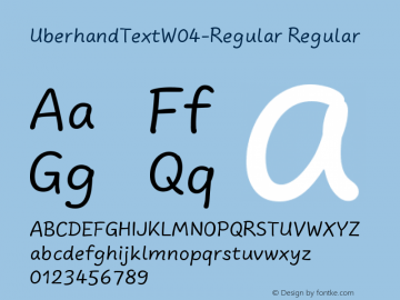 Uberhand Text W04 Regular Version 7.504图片样张