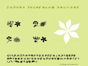 Floral Ornaments W95 Regular Version 4.70 Font Sample