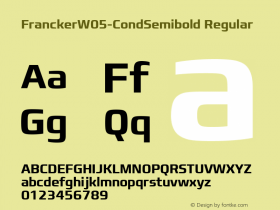 Francker W05 Condensed Semibold Version 1.10 Font Sample