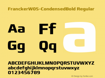 Francker W05 Condensed Bold Version 1.10图片样张