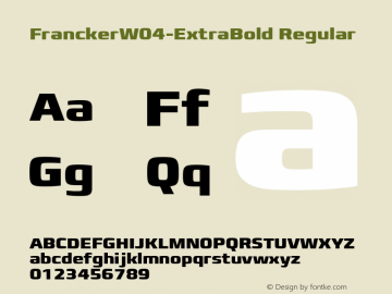 Francker W04 Extra Bold Version 1.00图片样张