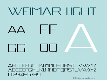 Weimar Light Version 1.006;hotconv 1.0.109;makeotfexe 2.5.65596图片样张