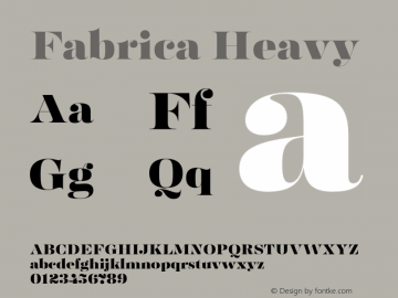 Fabrica Heavy Version 1.001;hotconv 1.0.109;makeotfexe 2.5.65596图片样张
