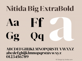 Nitida Big ExtraBold Version 1.000;hotconv 1.0.109;makeotfexe 2.5.65596 Font Sample