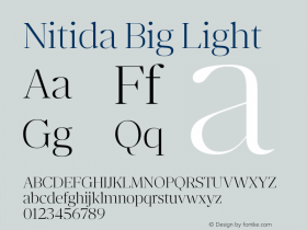 Nitida Big Light Version 1.000;hotconv 1.0.109;makeotfexe 2.5.65596 Font Sample
