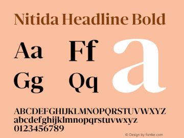 Nitida Headline Bold Version 1.000;hotconv 1.0.109;makeotfexe 2.5.65596 Font Sample