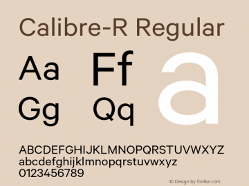 Calibre-R Regular Version 2.001 | web-OT图片样张