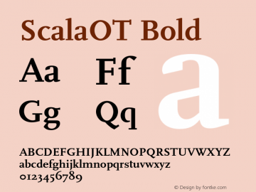 ScalaOT-Bold Version 7.460;PS 7.046;hotconv 1.0.38 Font Sample