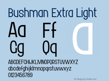 Bushman Extra Light 1.000图片样张